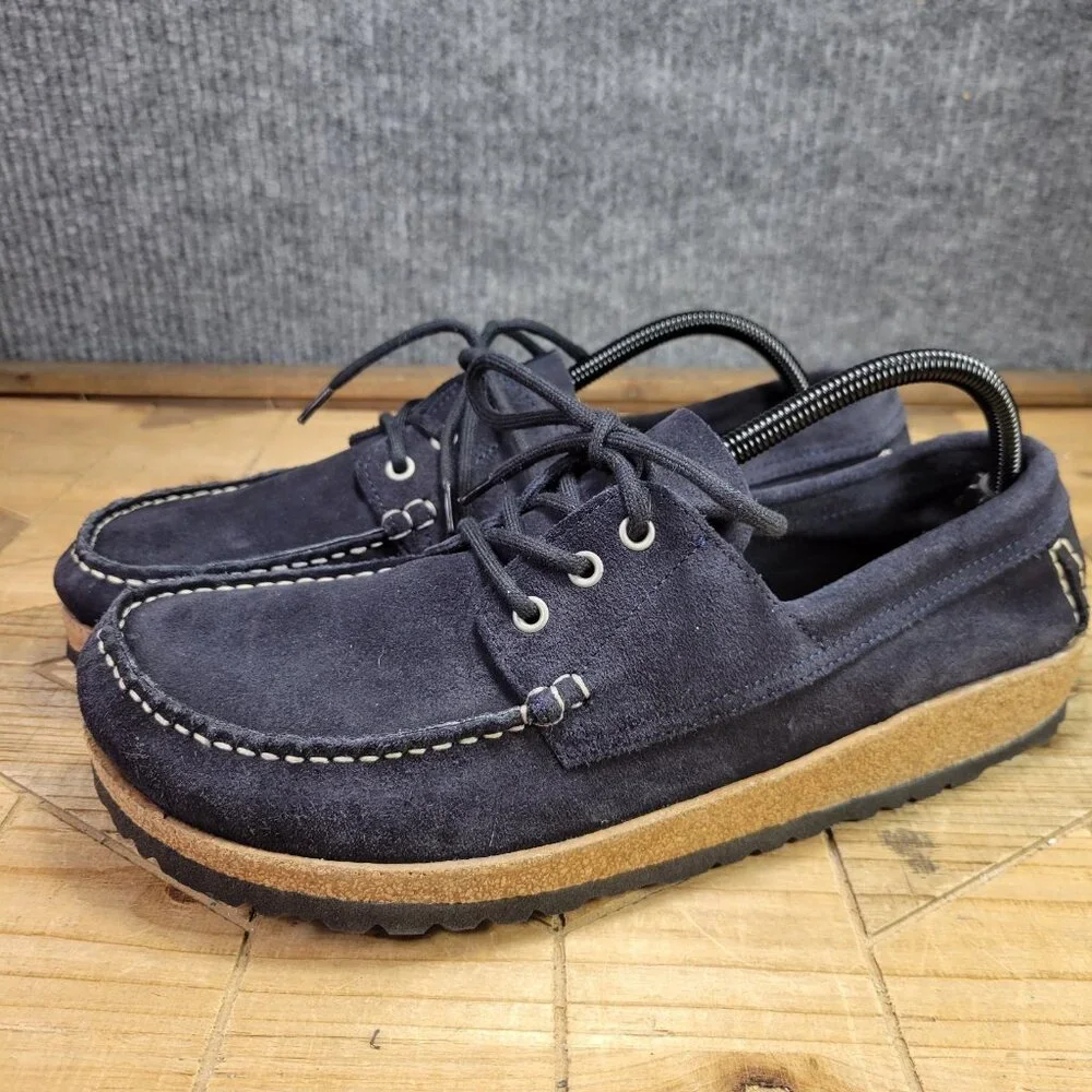 🔥Birkenstock Edson Men's 11 Night Blue Suede Comfort Loafers Shoes 1013420